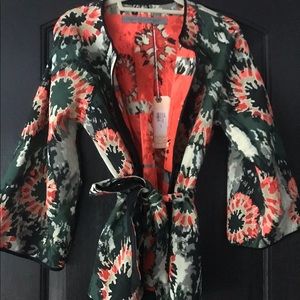Raquel Allegra kimono wrap reversible jacket